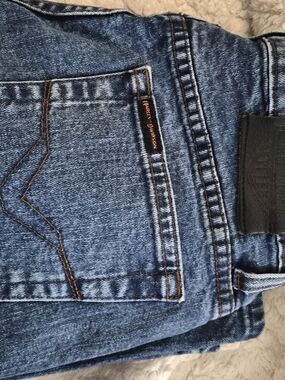 Harley-Davidson Blue Women's Boot Cut Jeans with Brown Stitching